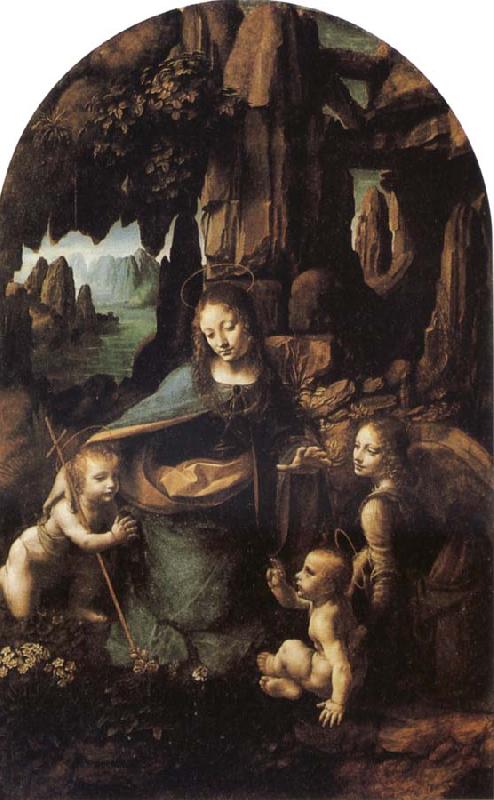 LEONARDO da Vinci Virgin of the Rocks France oil painting art